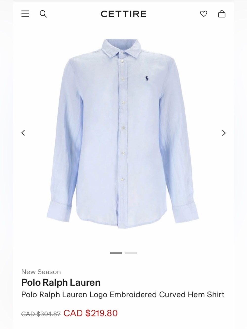 Polo by Ralph Lauren Light Blue Button-Down Oxford Shirt